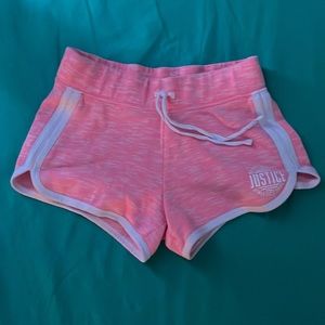 PINK JUSTICE SHORTS